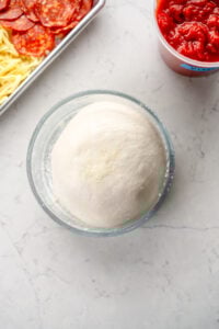 pizza dough in bowl