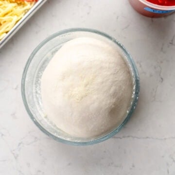pizza dough in bowl