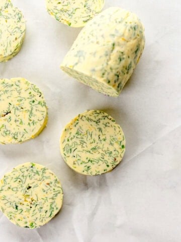 sliced herb butter