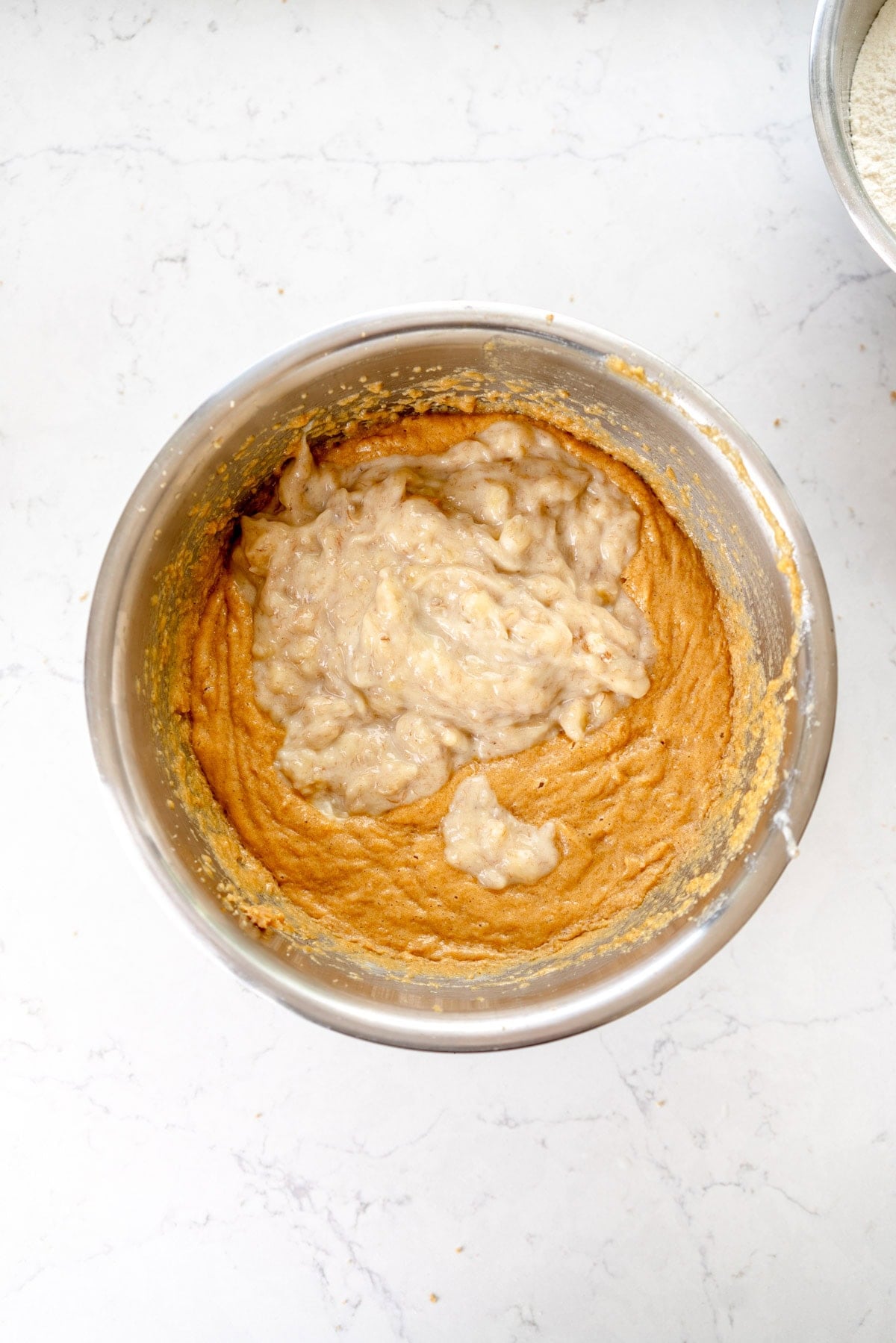 add banana to muffin batter