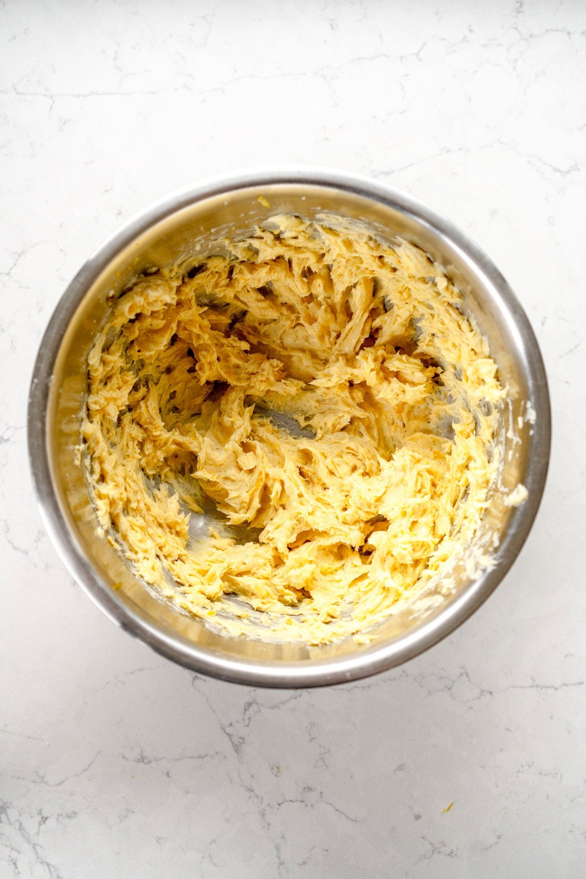 creamed butter and sugar mixture