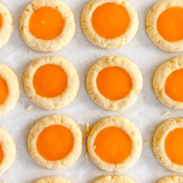 lemon curd cookies on sheet pan