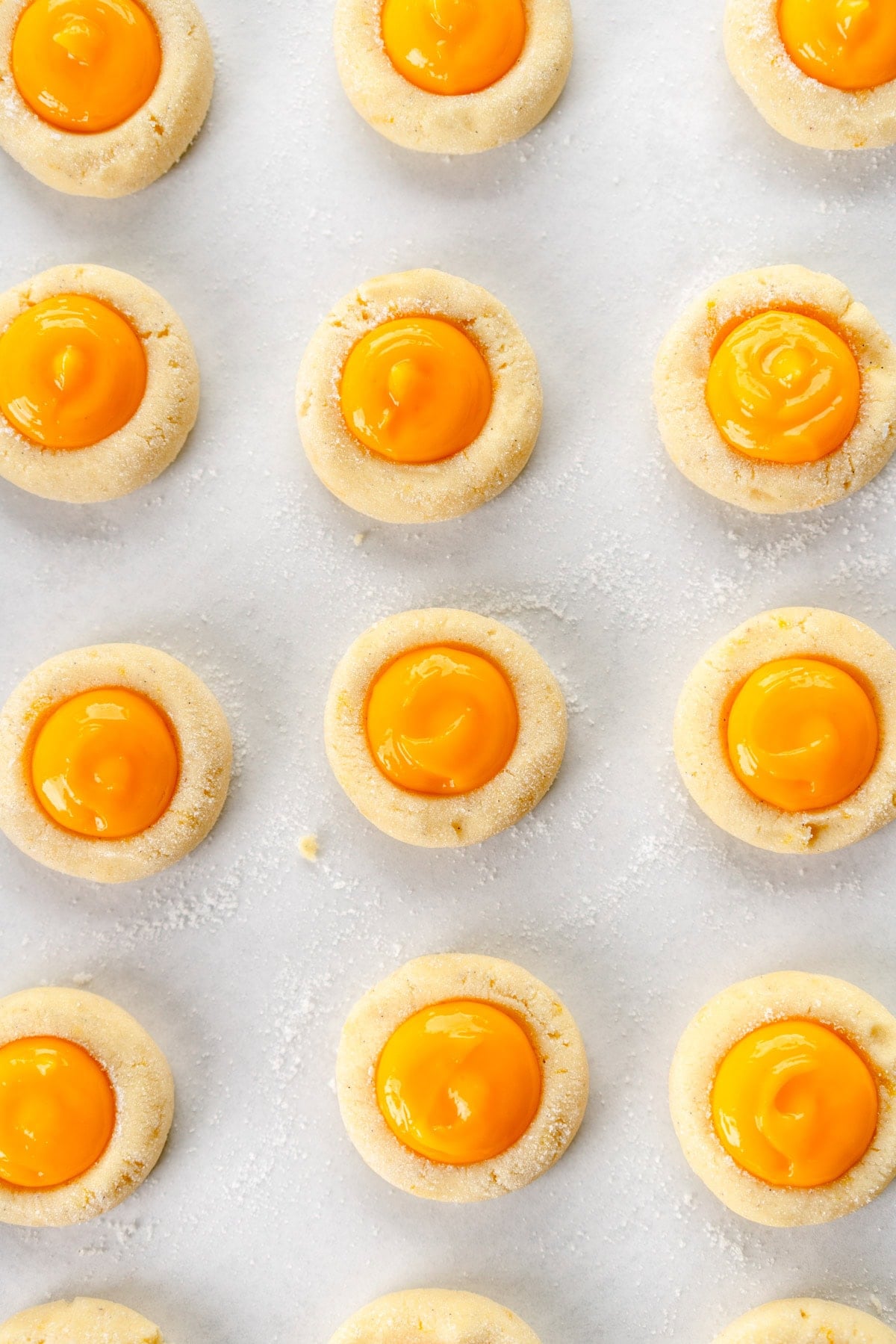 lemon curd cookies ready for the oven