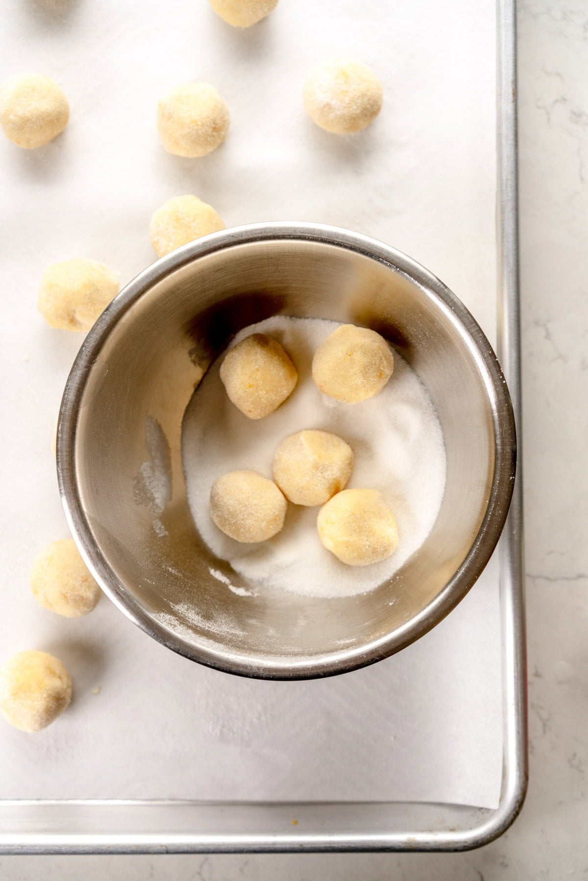 cookie dough in sugar