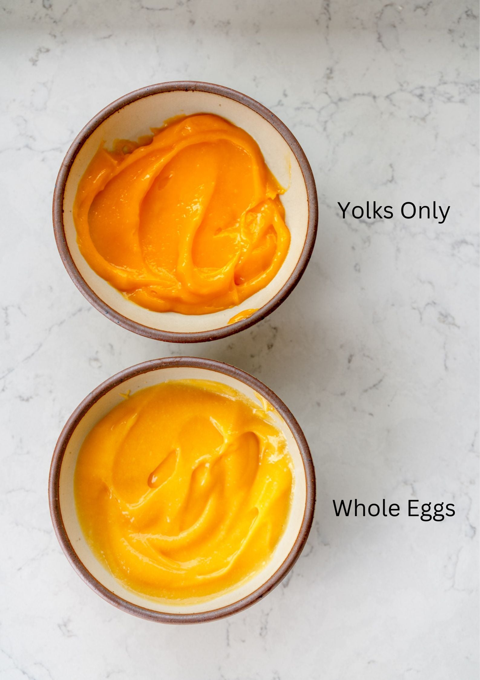 yolks vs whole eggs