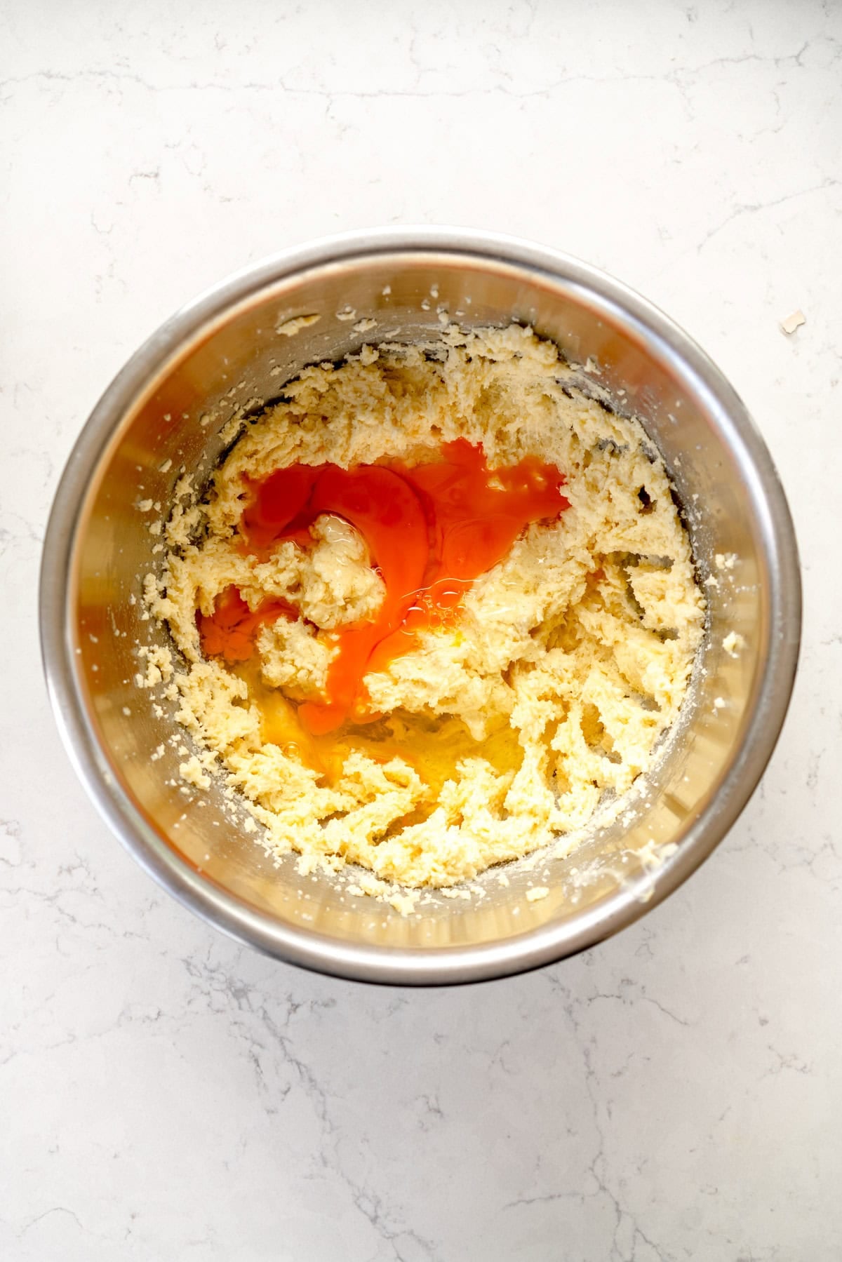add eggs to batter