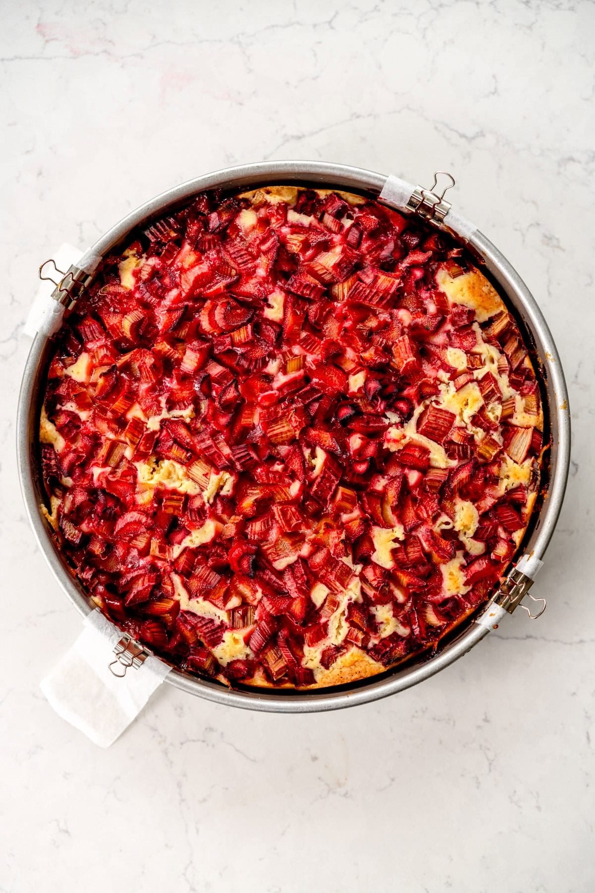baked rhubarb cake
