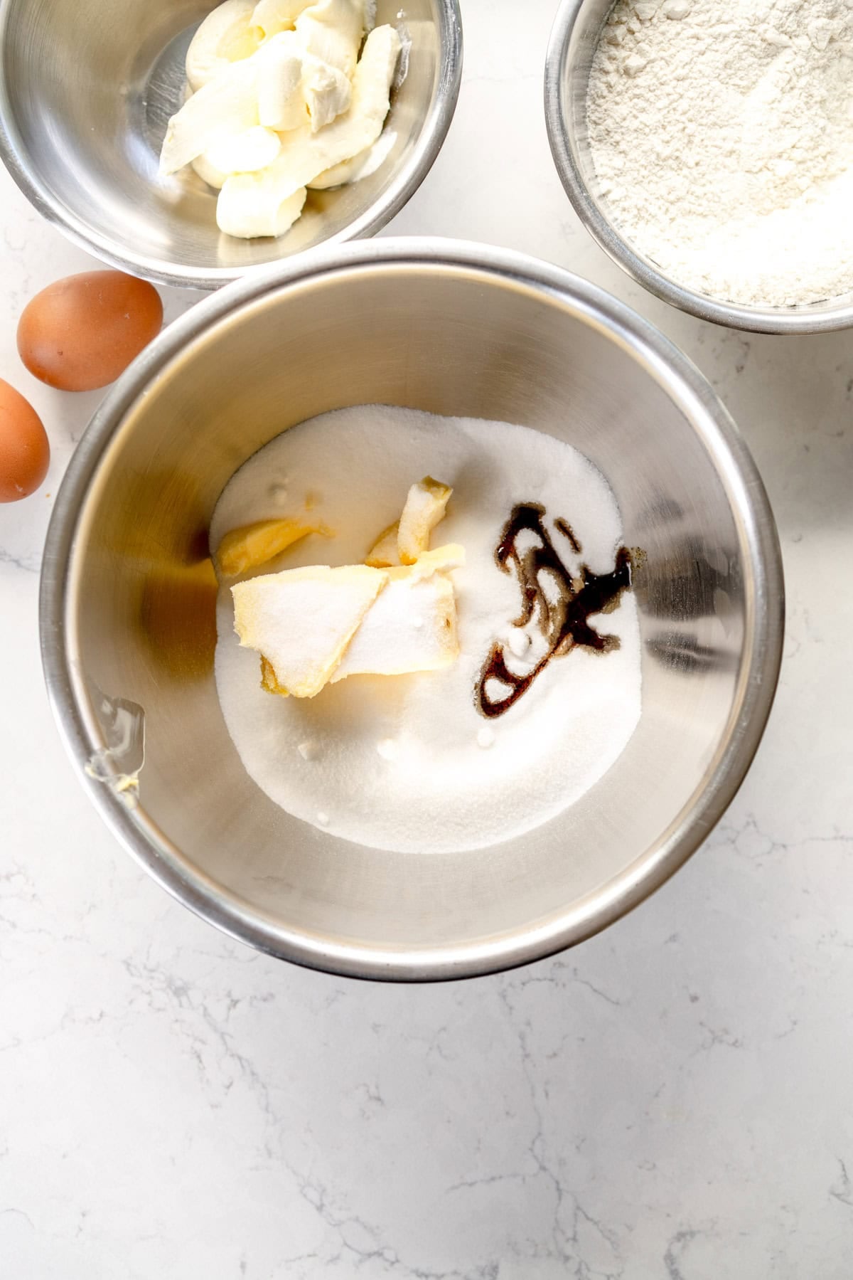 butter and sugar