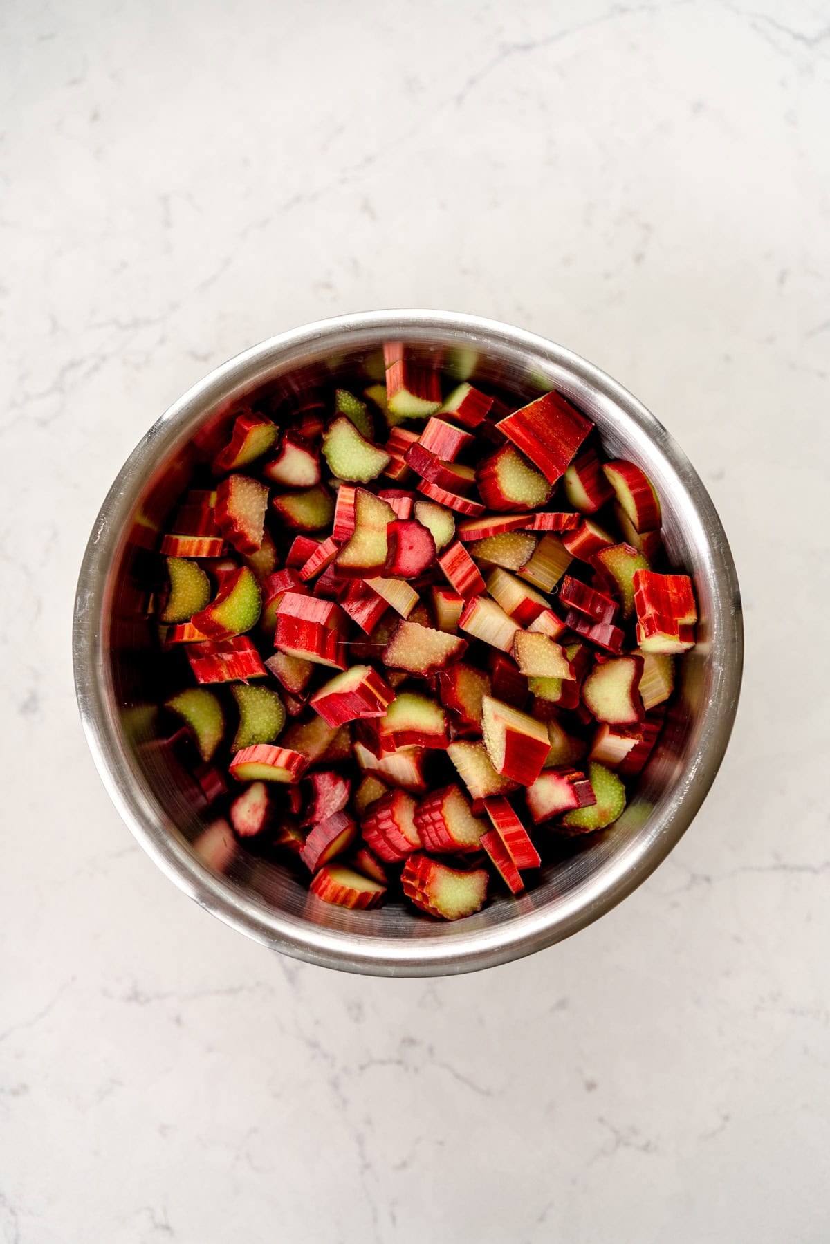 rhubarb in bowl