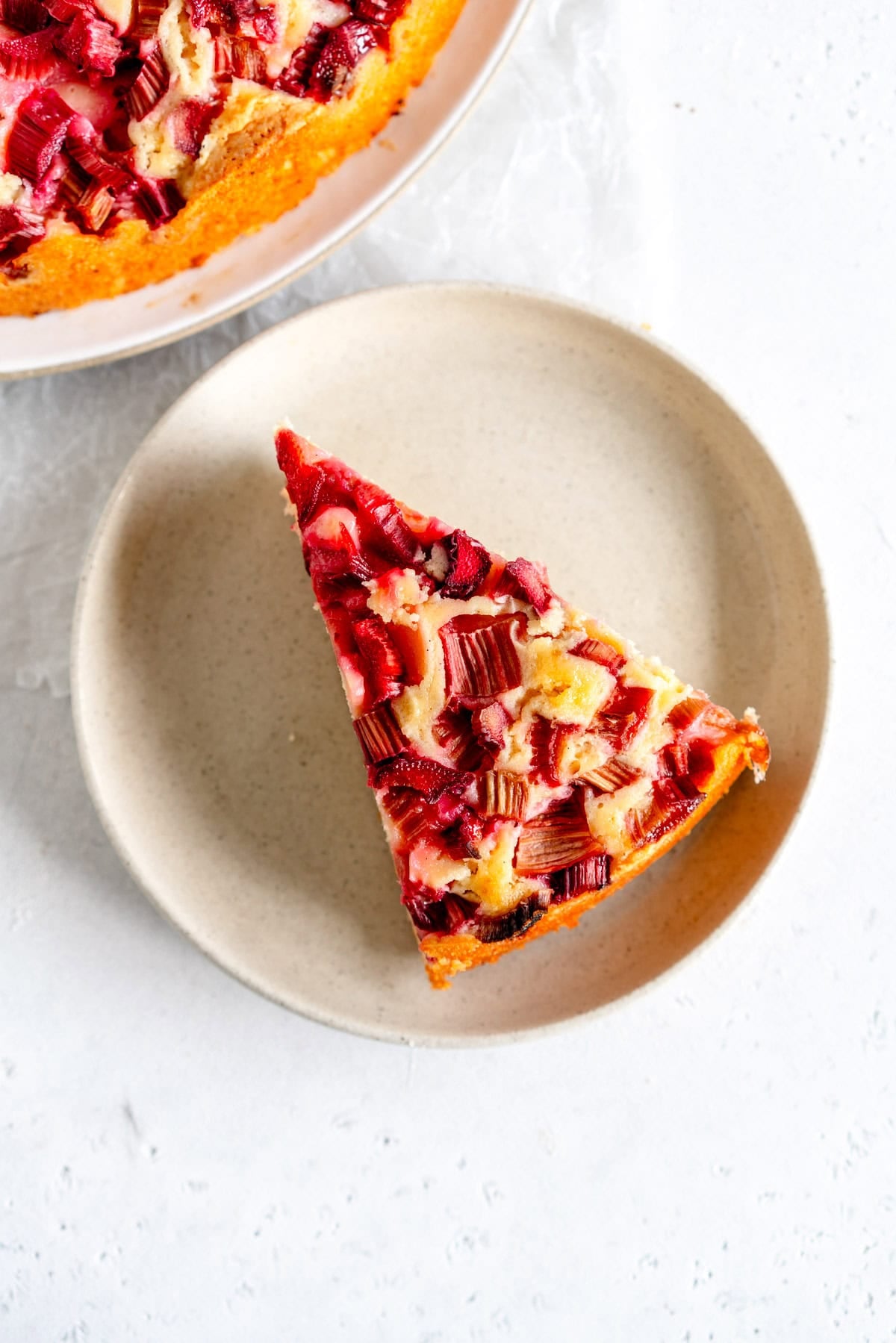 cut piece of cake on plate