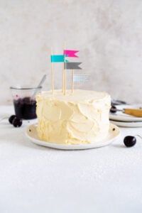 frosted vanilla cake