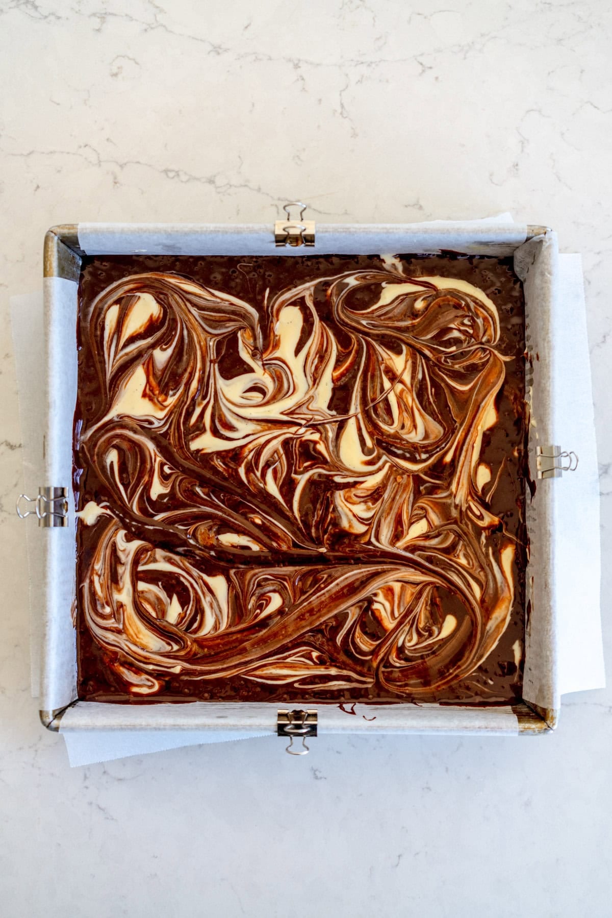 swirled brownies