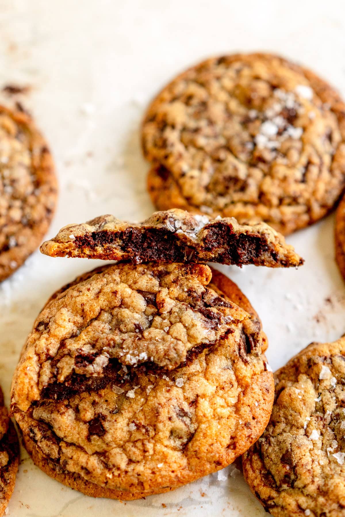 side on shot of baked cookie