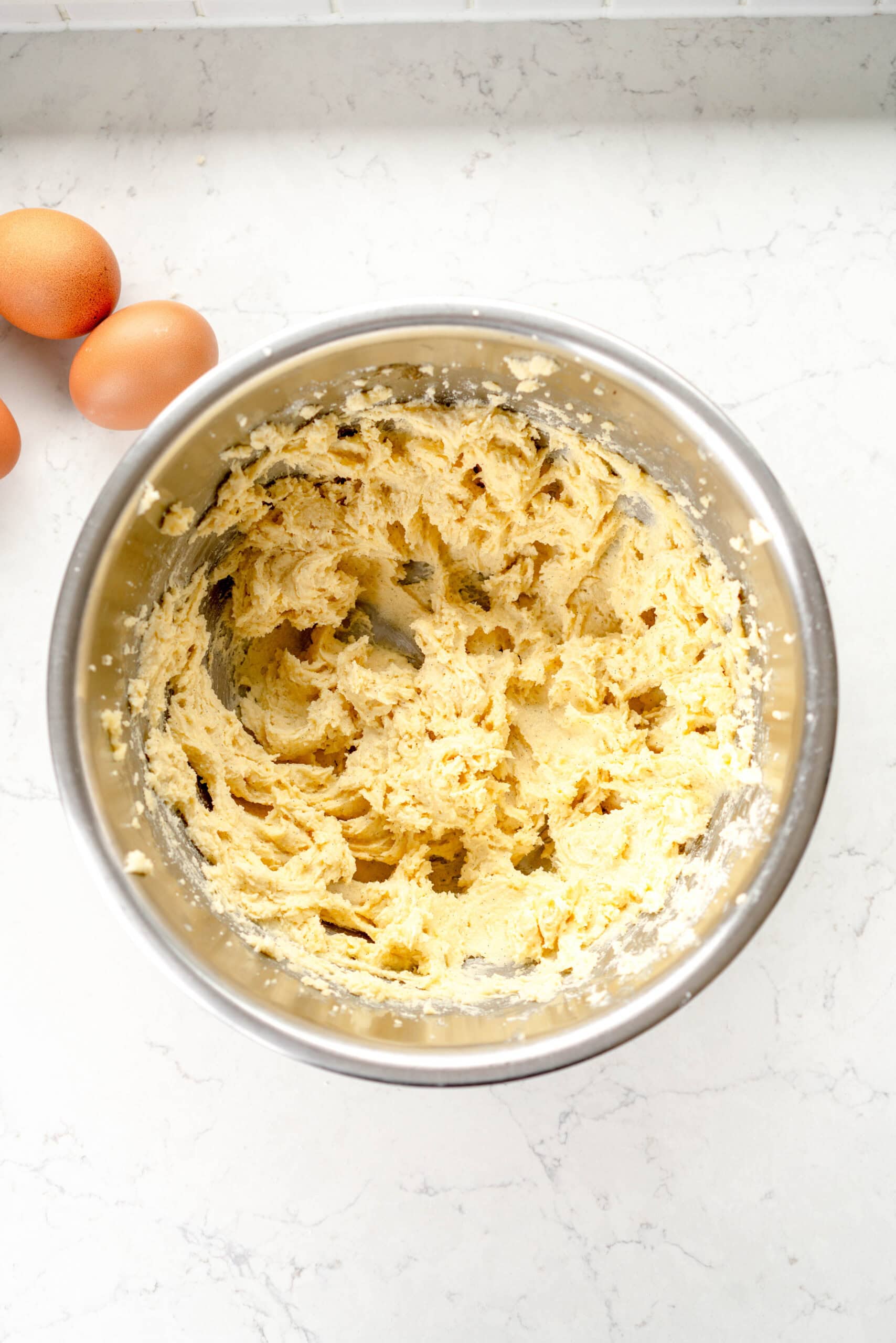 creamed butter and sugar