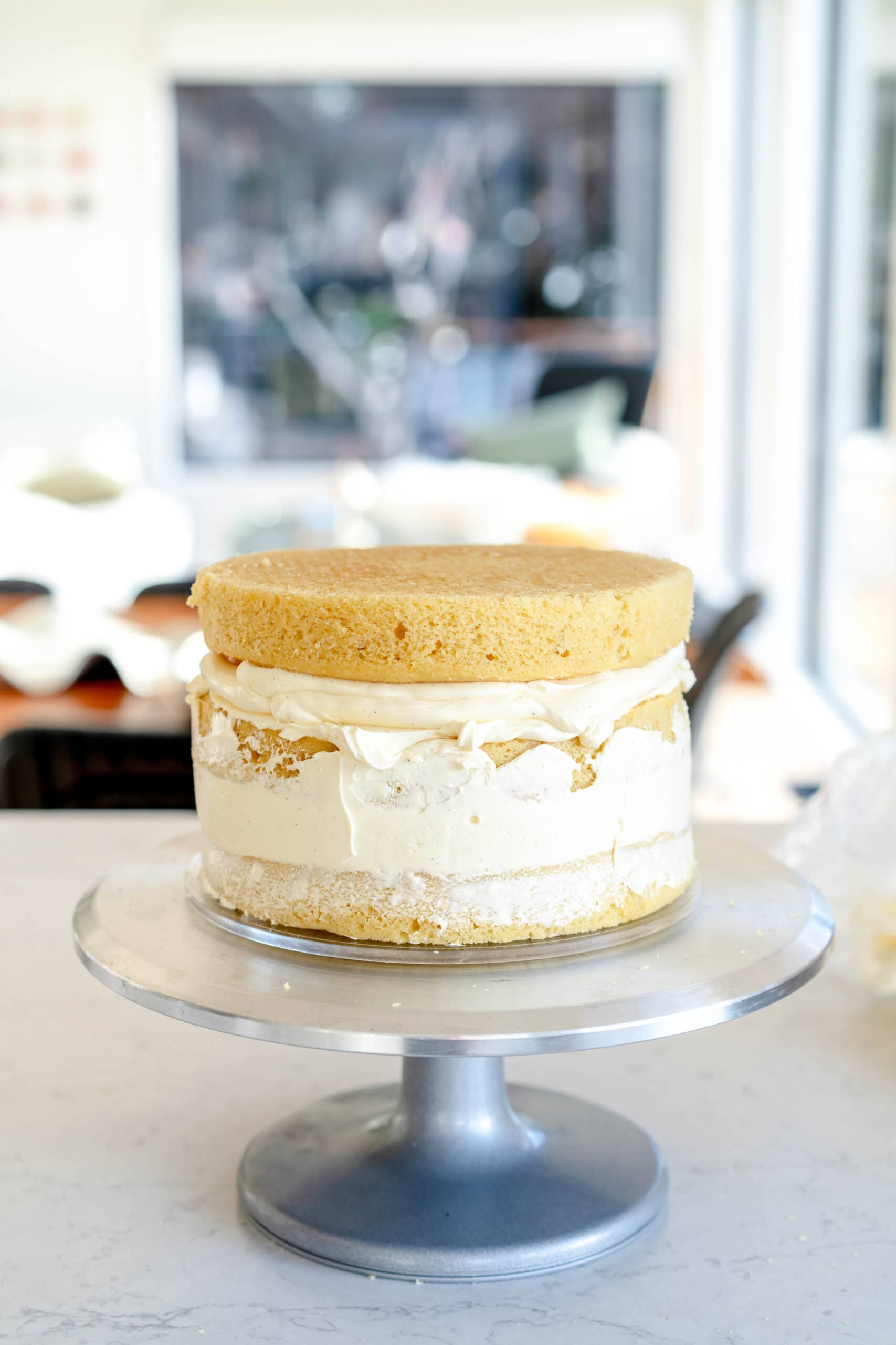 cake with swiss meringue buttercream