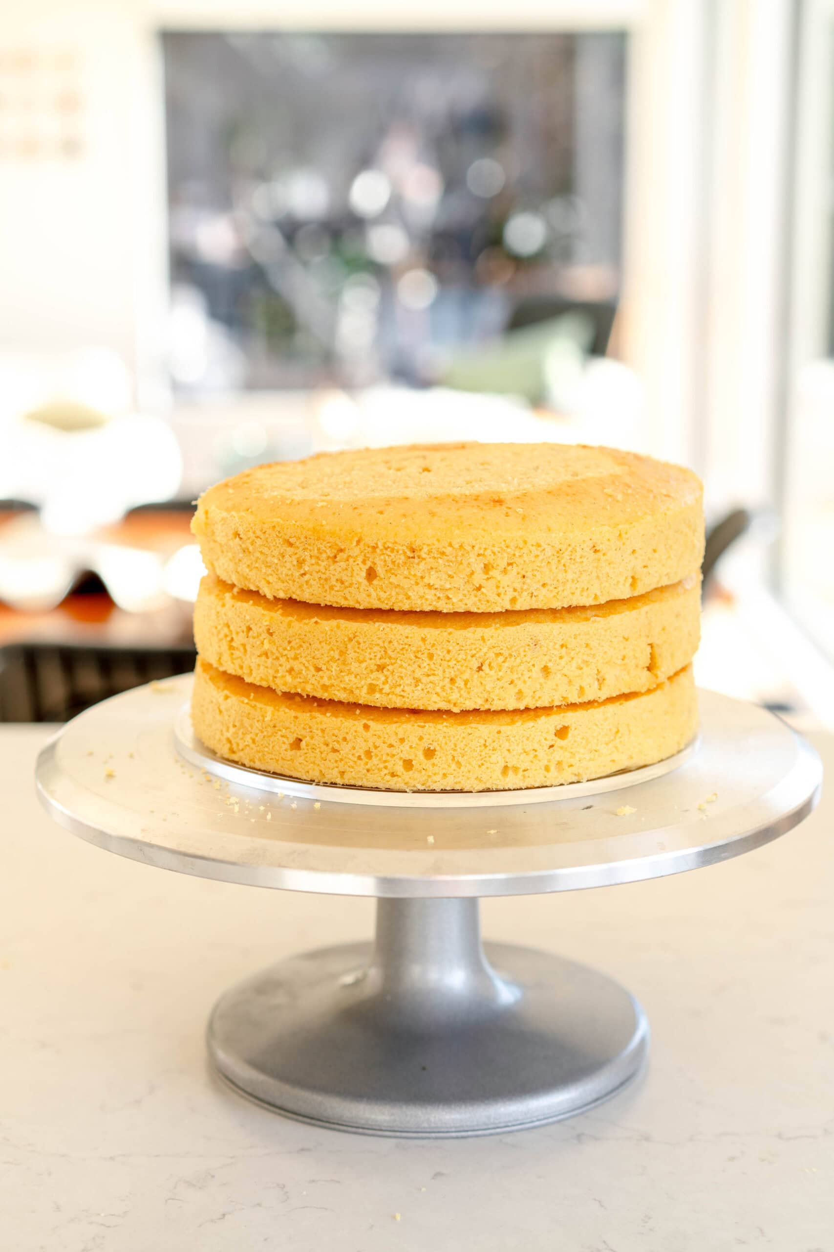 As a three layer cake