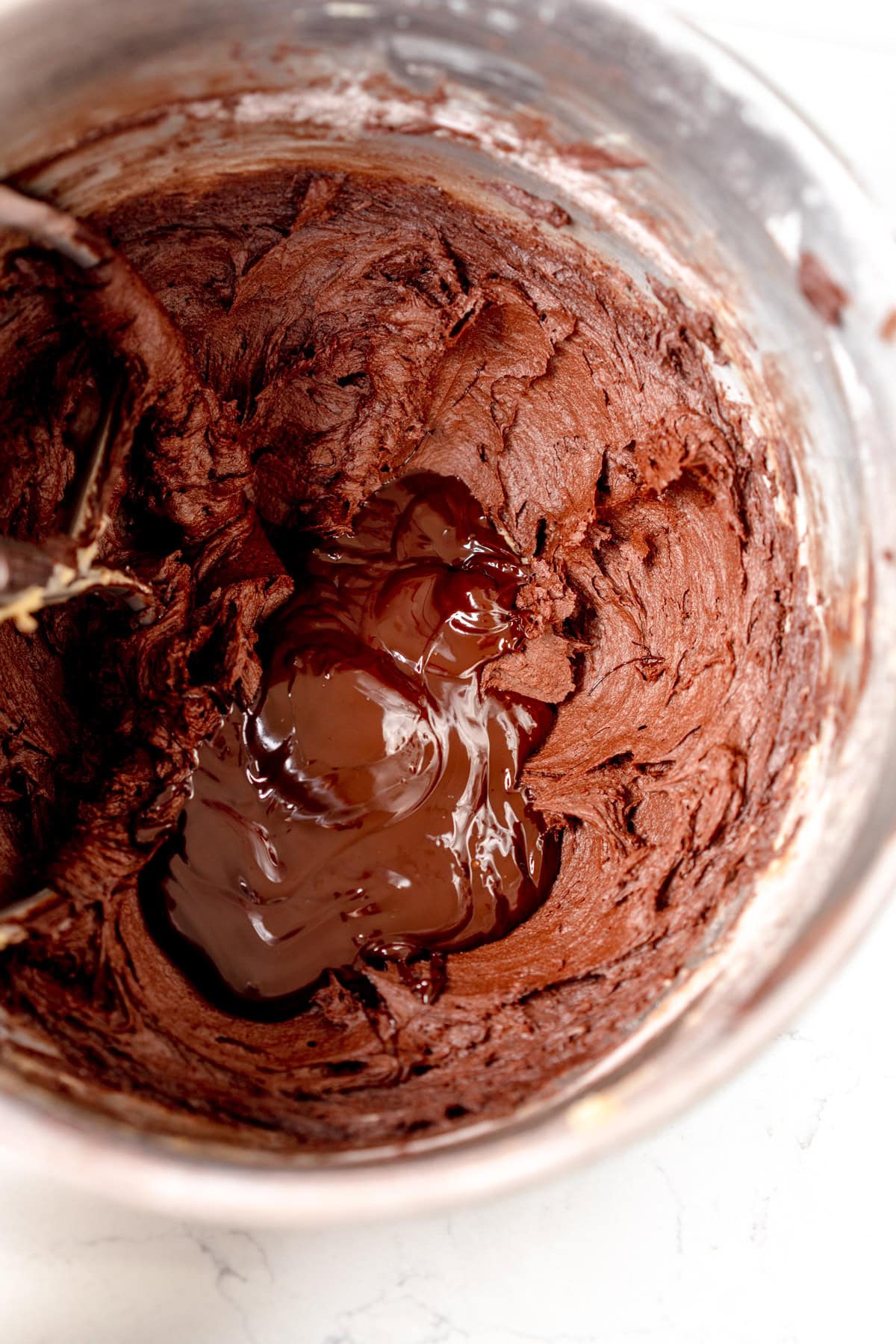 melted chocolate mixed in