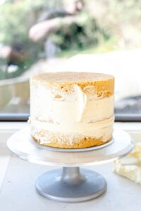 add top layer of cake