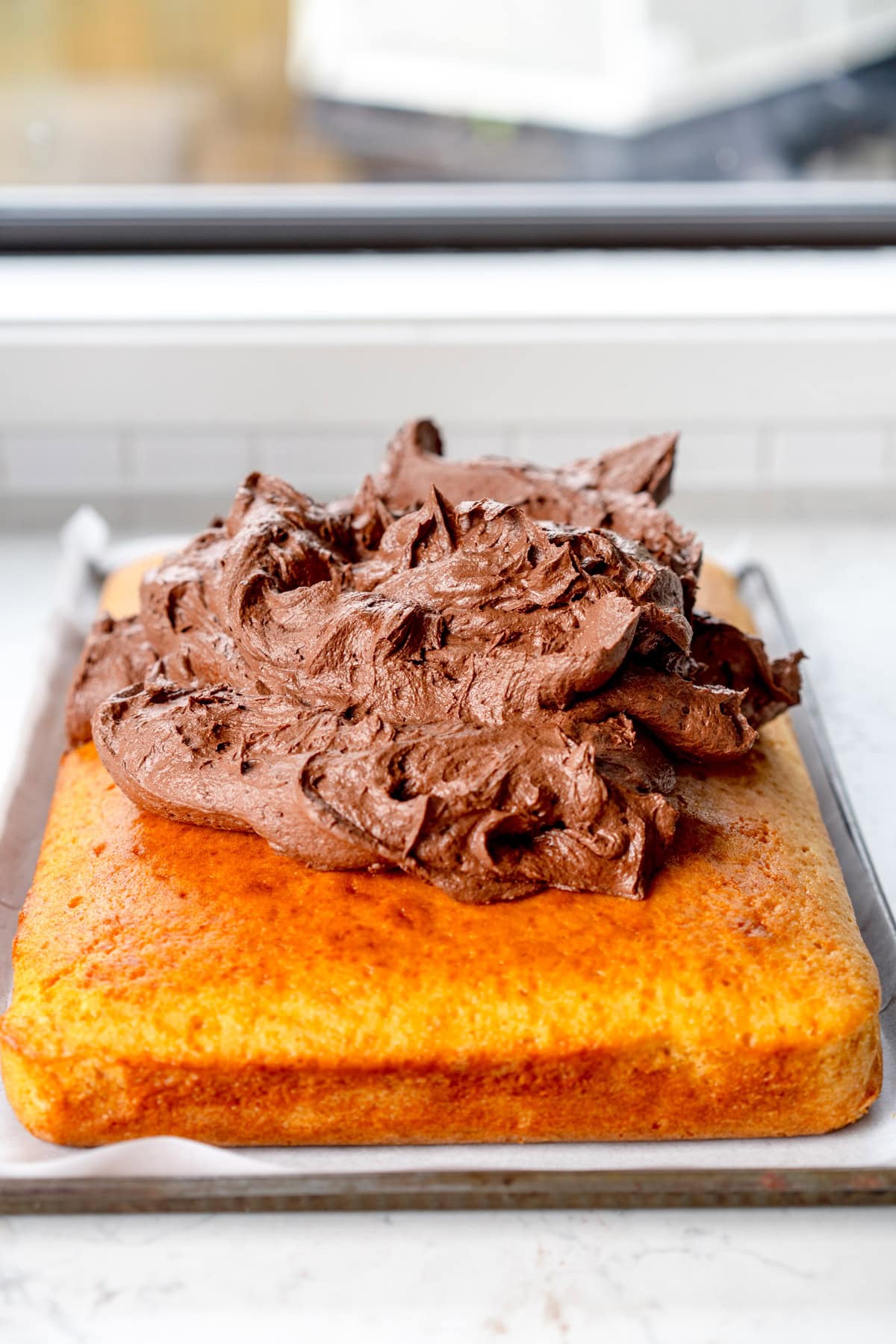 frosting on cake