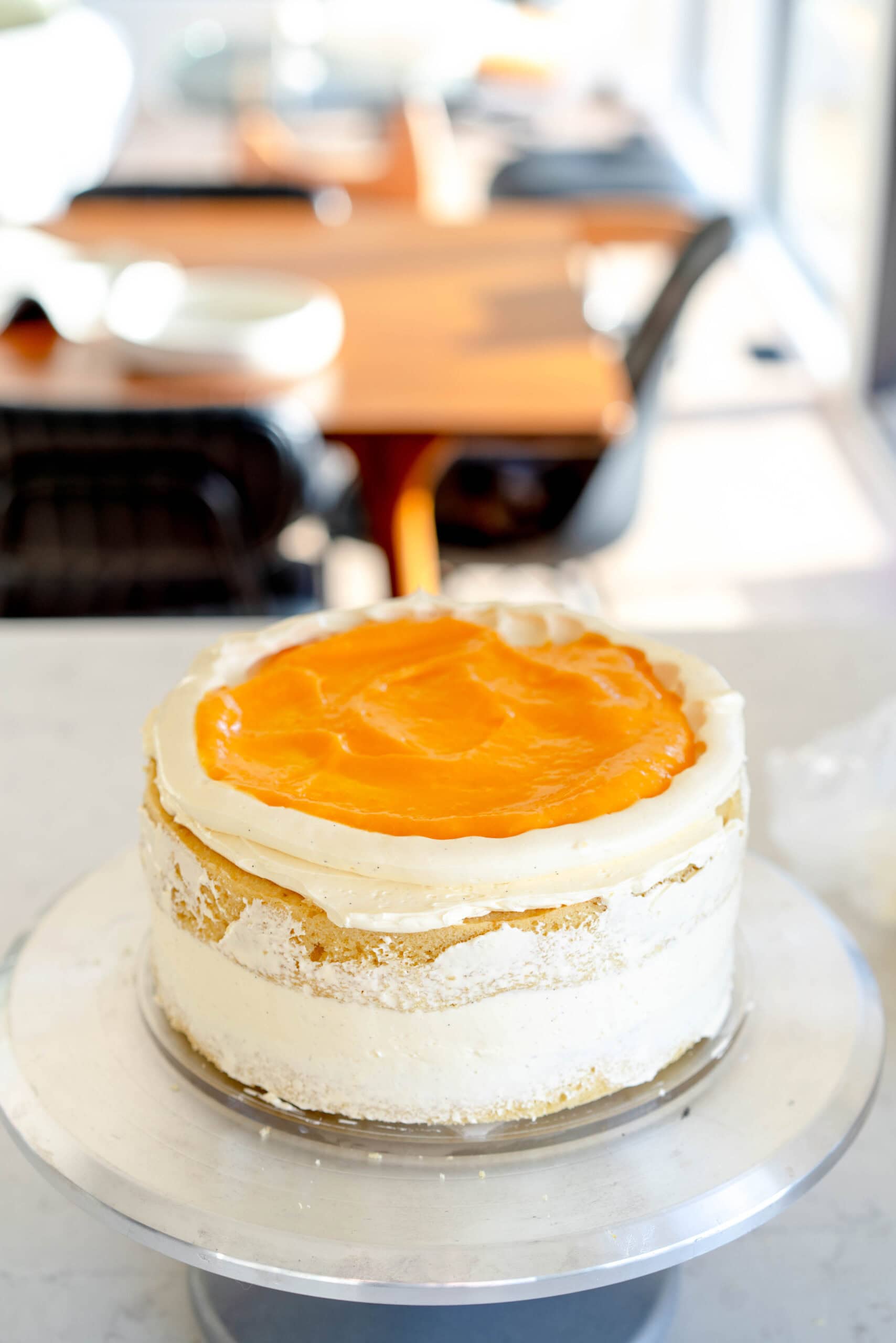 lemon curd inside buttercream dam