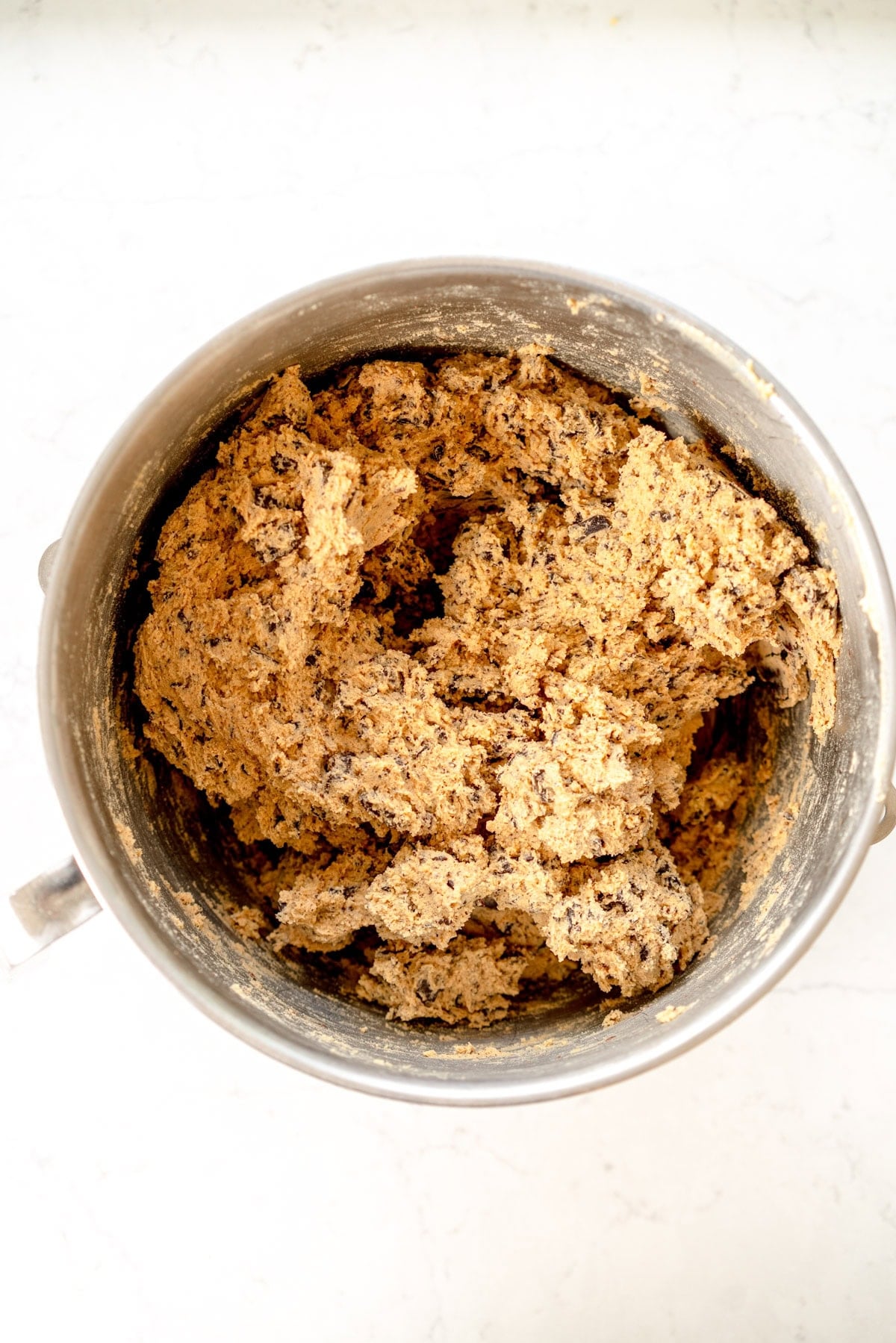 finished chocolate chip cookie dough